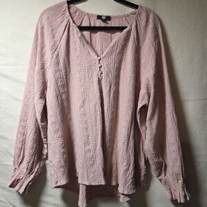 Frye Pink Textured Blouse